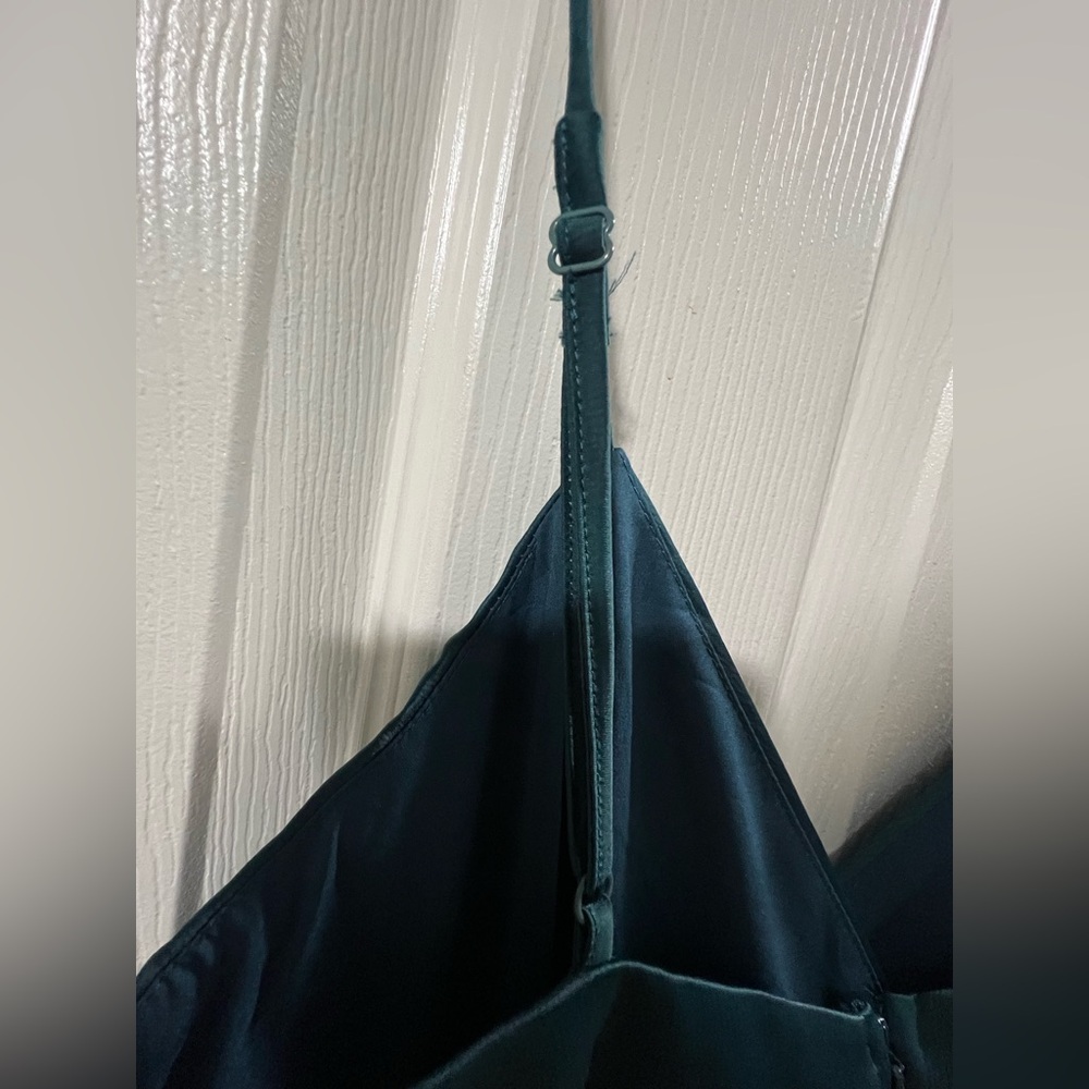 Lulu's Teal Green Wrap Midi Dress size S. Elegant Cocktail Prom Wedding Dress. - Picture 11 of 16